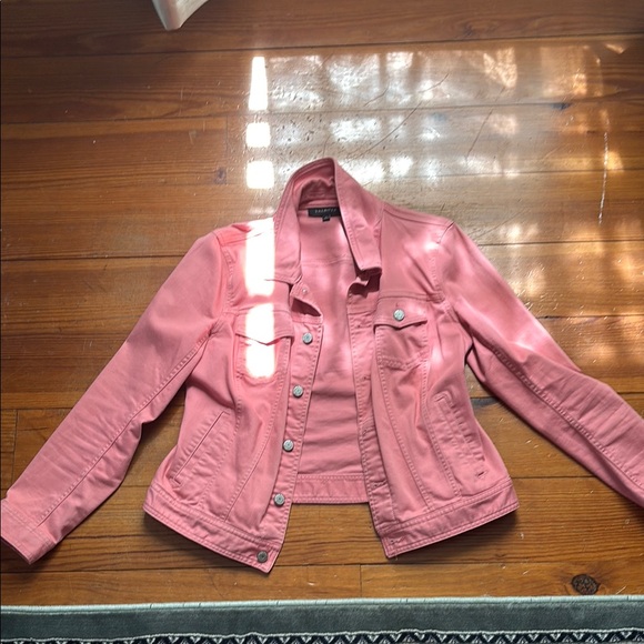Talbots Pink Jean Jacket Soft Casual Fabric - Picture 2 of 3